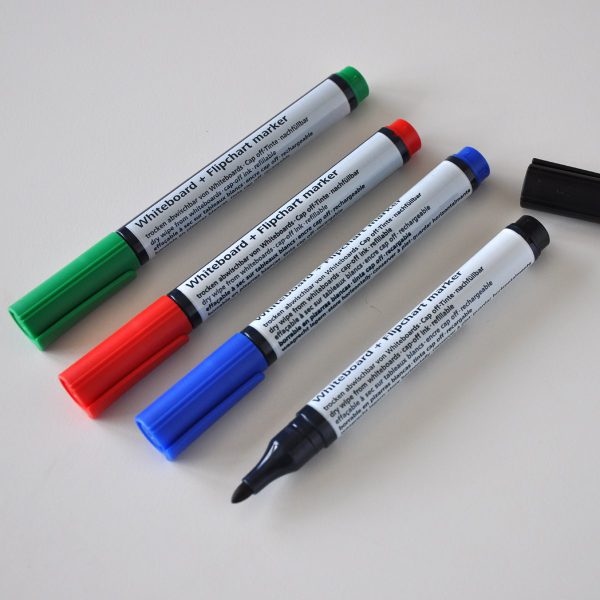 Whiteboardpenna 4-pack, fyra olika färger
