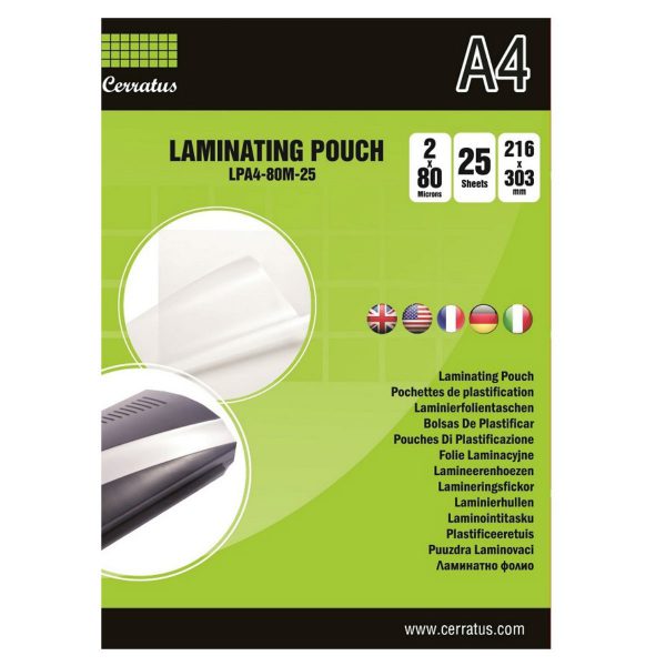Lamineringsfickor A4 25-pack