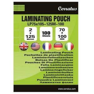 100-pack Lamineringsfickor CERRATUS 70x100mm