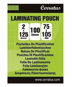 100-pack Lamineringsfickor CERRATUS 75x105mm